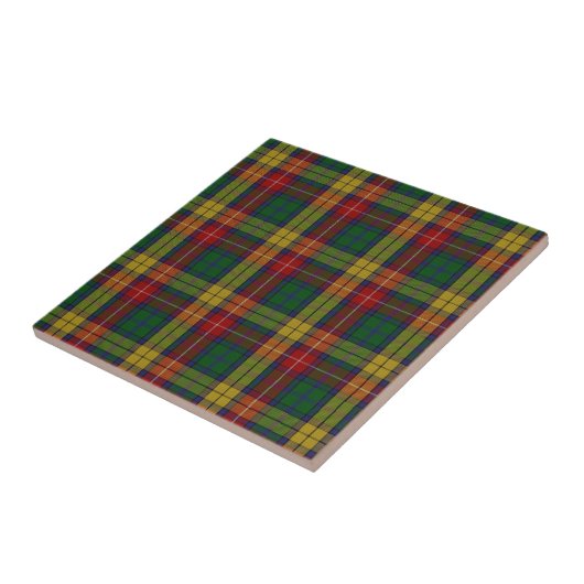 Buchanan Clan Familie Tartan Tegeltje (Zijkant)