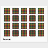 Buchanan Clan Familie Tartan Vierkante Sticker (Vel)