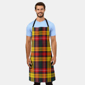 Buchanan Clan Modern Tartan Schort (Gedragen)