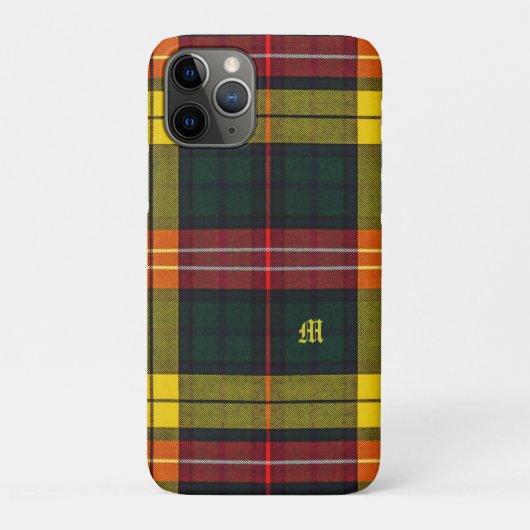 Buchanan Clan Plaid Schots Patroon Monogram Case-Mate iPhone Case (Achterkant)
