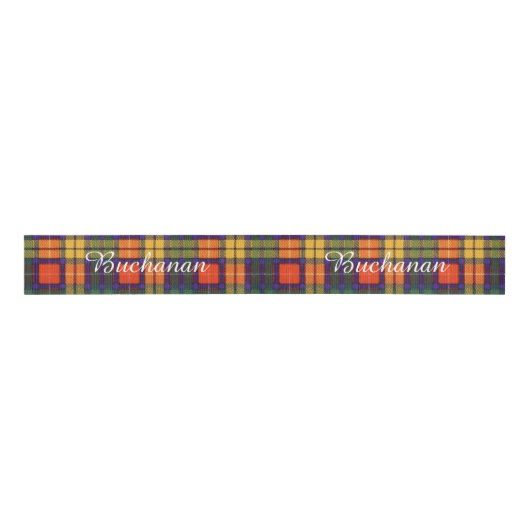 Buchanan clan Pset Scottish tartan Grosgrain Lint (Voorkant)