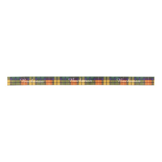 Buchanan clan Pset Scottish tartan Satijnen Lint (Voorkant)