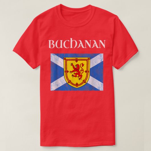 Buchanan Clan Scottish Name Schotland Vlag T-shirt (Design voorkant)
