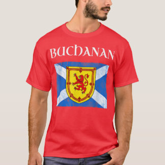Buchanan Clan Scottish Name Schotland Vlag T-shirt