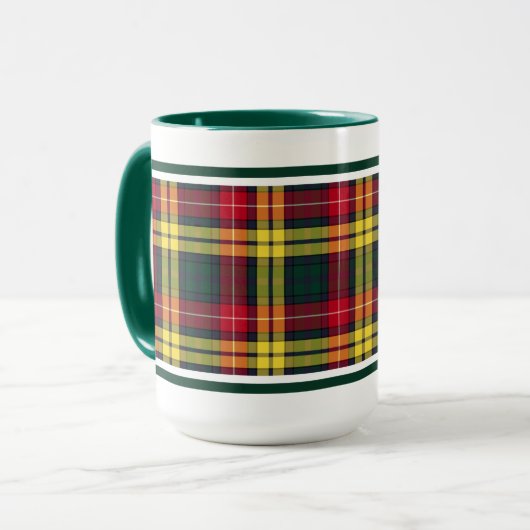 Buchanan Clan Tartan Mok (Voorkant links)