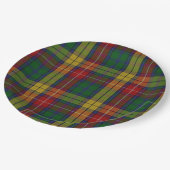 Buchanan Clan Tartan Patroon Papieren Bordje (Gekanteld)