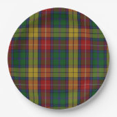 Buchanan Clan Tartan Patroon Papieren Bordje (Voorkant)