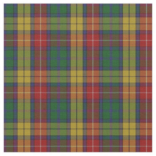 Buchanan Clan Tartan Patroon Stof (Close Up)