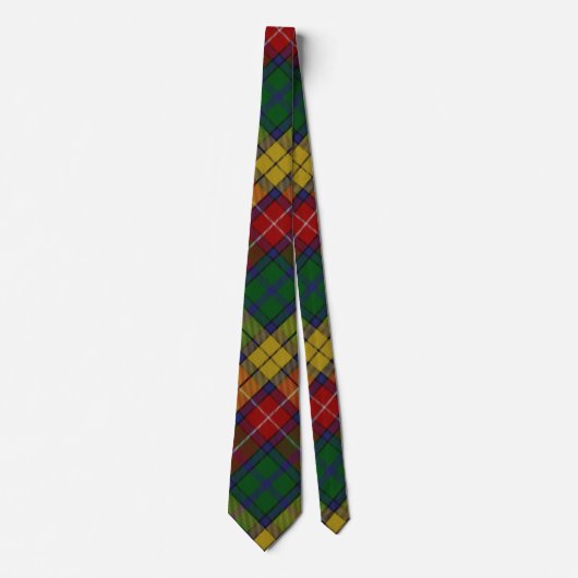 Buchanan Clan Tartan Patroon Stropdas (Voorkant)