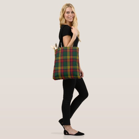 Buchanan Clan Tartan Patroon Tote Bag (Op model)