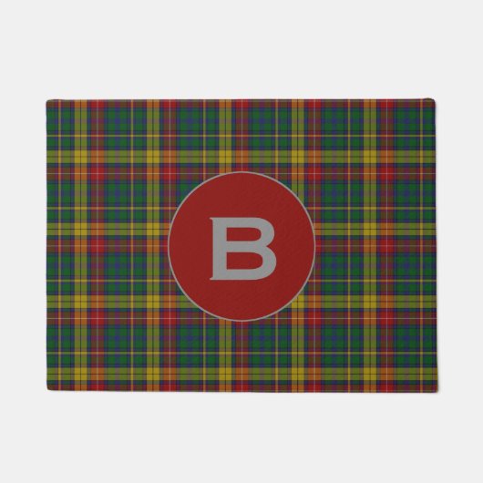 Buchanan Clan Tartan Pset door Mat (Voorkant)