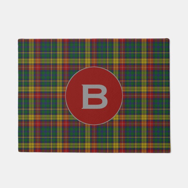 Buchanan Clan Tartan Pset door Mat (Voorkant)