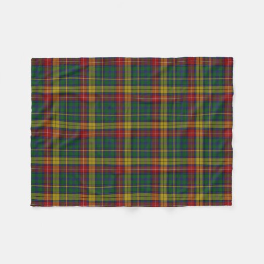 Buchanan Clan Tartan Pset Fleece Blanket (Voorkant (Horizontaal))