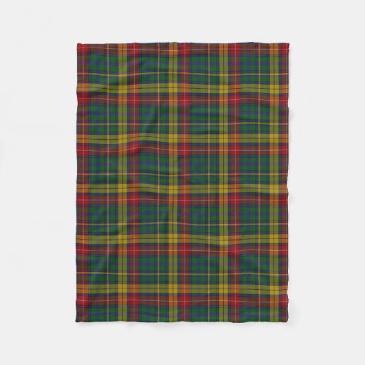 Buchanan Clan Tartan Pset Fleece Blanket Deken (Voorkant)