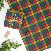 Buchanan Clan Tartan Pset Pattern Feestdagen Cadeaupapier