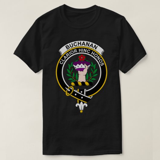 Buchanan Crest Tartan Clan Schotse lan T-shirt (Design voorkant)