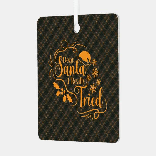 Buchanan Hunting Modern Original Scottish Tartan Metalen Ornament (Voorkant links)