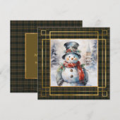 Buchanan Hunting Modern Scottish Tartan Christmas Feestdagenkaart (Voorkant / Achterkant)