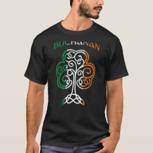 BUCHANAN Ierse naam Shamrock Ierland Vlag Familie T-shirt