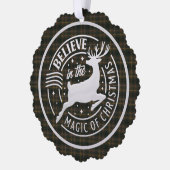 Buchanan Jacht Moderne Schotse Tartan Kerstmis Ornament Kaart (Links)