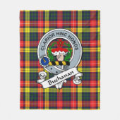 Buchanan Modern Clan Badge Tartan Pset Fleece Deken (Voorkant)