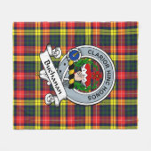 Buchanan Modern Clan Badge Tartan Pset Fleece Deken (Voorkant (Horizontaal))