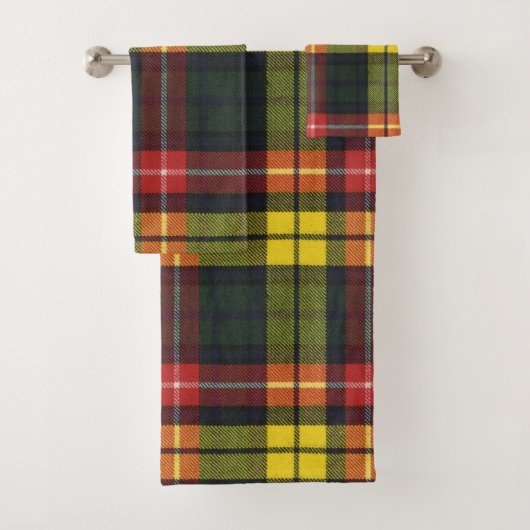Buchanan Modern Original Scottish Tartan Bad Handdoek (Insitu)