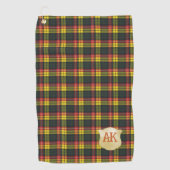 Buchanan Modern Original Scottish Tartan Golfhanddoek (Voorkant)