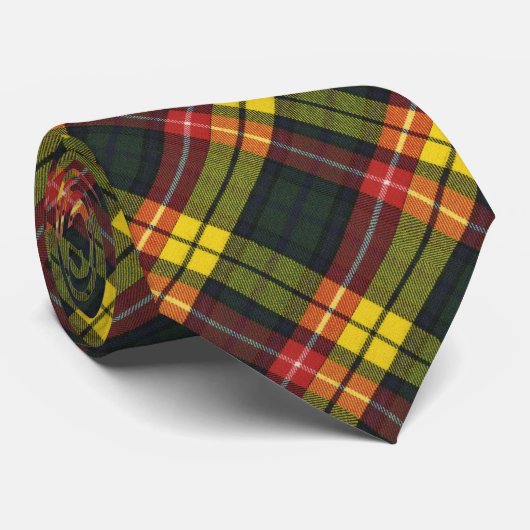 Buchanan Modern Original Scottish Tartan Stropdas (Opgerold)