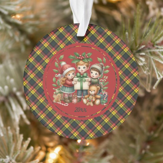 Buchanan Modern  Scottish Tartan Christmas Ornament (Boom)