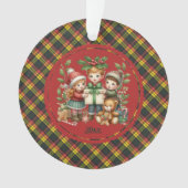 Buchanan Modern  Scottish Tartan Christmas Ornament (voorkant)