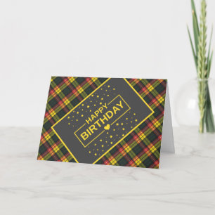 Buchanan Modern Tartan Birthday Card Kaart