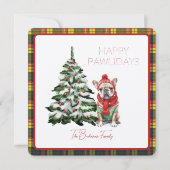 Buchanan Modern Tartan Happy Pawholidays Hond (Voorkant)
