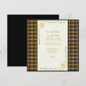 Buchanan Modern Tartan Weddenschap Kaart (Voorkant / Achterkant)
