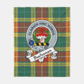 Buchanan Old Sett Clan badge Tartan Pset Fleece Deken (Voorkant)