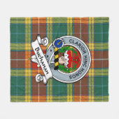 Buchanan Old Sett Clan badge Tartan Pset Fleece Deken (Voorkant (Horizontaal))