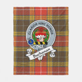 Buchanan Oude Set Verweerde Clan Badge Tartan Scho Fleece Deken (Voorkant)