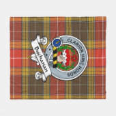 Buchanan Oude Set Verweerde Clan Badge Tartan Scho Fleece Deken (Voorkant (Horizontaal))