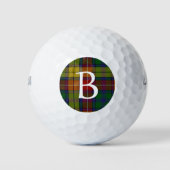 Buchanan Plaid Custom Monogram Golfballen (Voorkant)