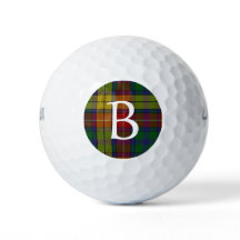 Buchanan Plaid Custom Monogram Golfballen