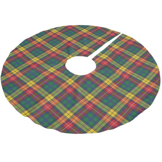 Buchanan Plaid Tartan Pattern Kerstboom Rok (Gekanteld)