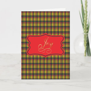 Buchanan Schotse Tartan Kerstvreugde Feestdagen Kaart