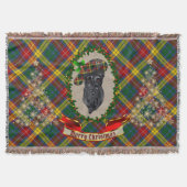 Buchanan Scottie Dog Kerstmis Deken (Voorkant)