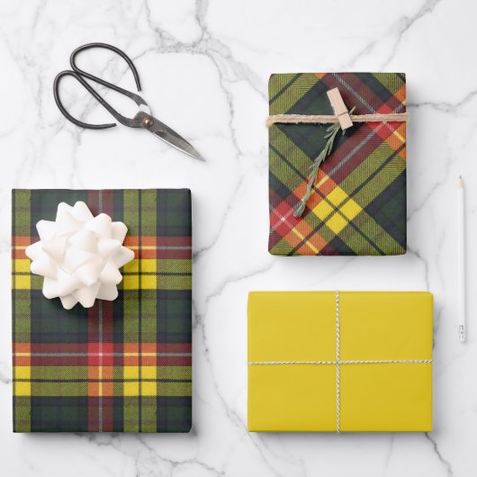 Buchanan Scottish Clan Tartan Inpakpapier Vel (Voorkant)