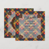 Buchanan Scottish clan tartan - Pset Kaart (Voorkant / Achterkant)