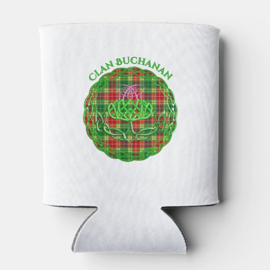 Buchanan Scottish Tartan Celtic Thistle Blikjeskoeler (Achterkant)