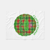 Buchanan Scottish Tartan Celtic Thistle Fleece Deken (Voorkant (Horizontaal))