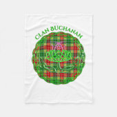 Buchanan Scottish Tartan Celtic Thistle Fleece Deken (Voorkant)