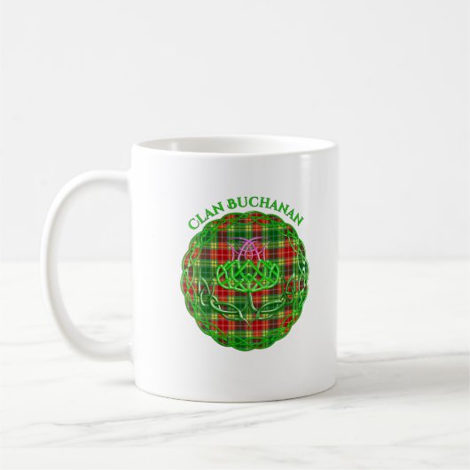 Buchanan Scottish Tartan Celtic Thistle Koffiemok (Links)