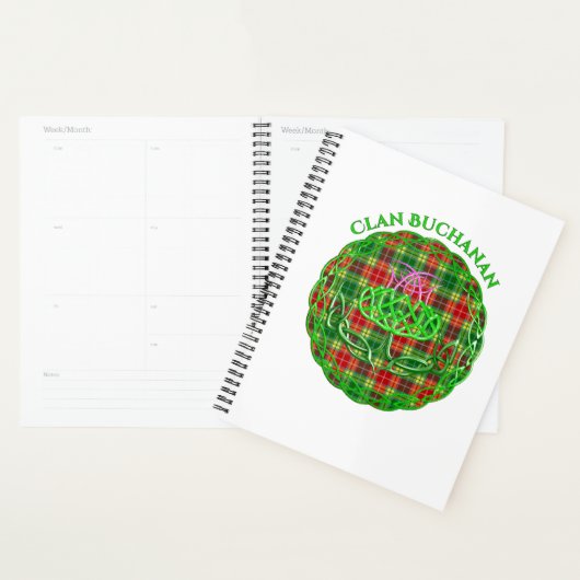 Buchanan Scottish Tartan Celtic Thistle Planner (Display)